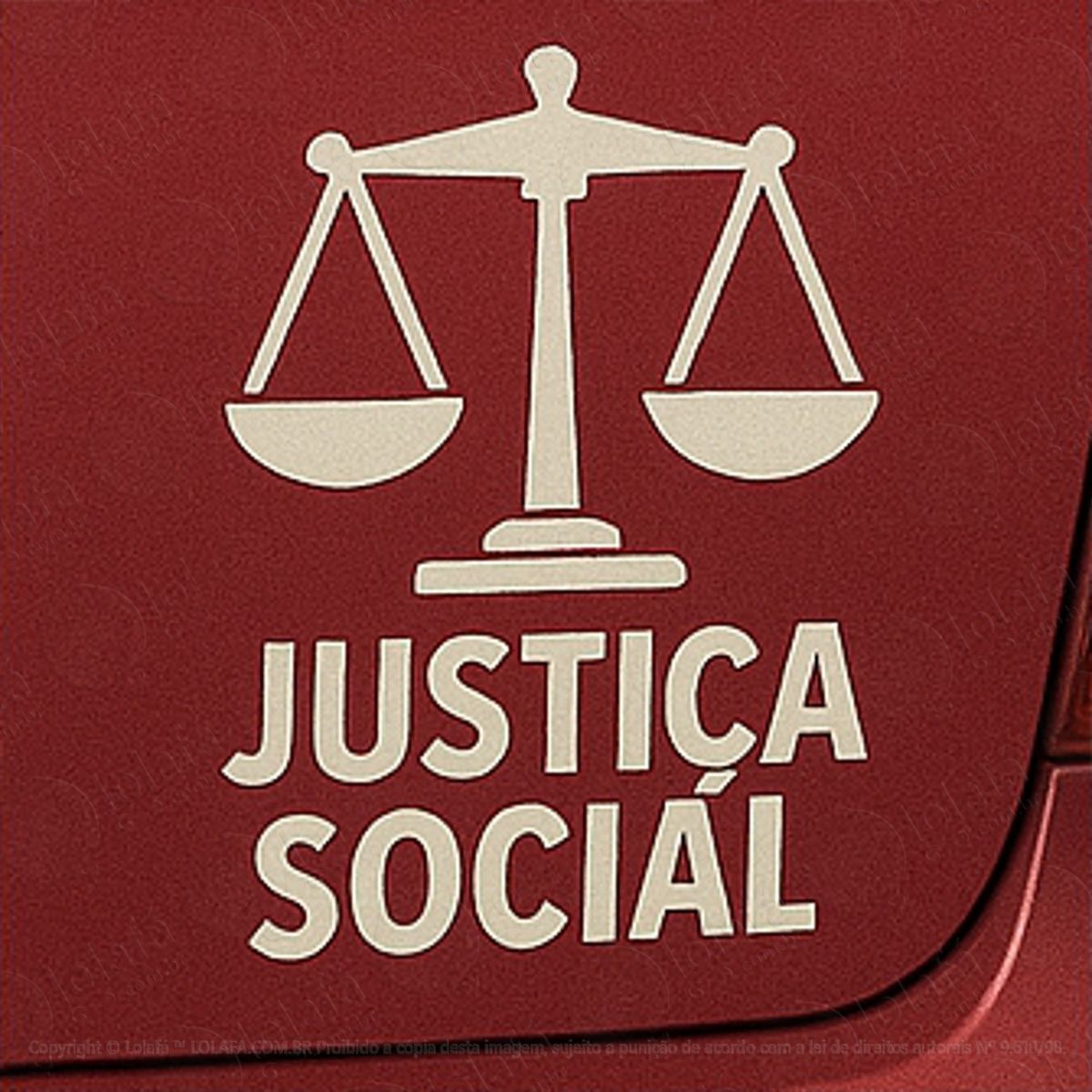 balança justiça social adesivos para carro mod:177