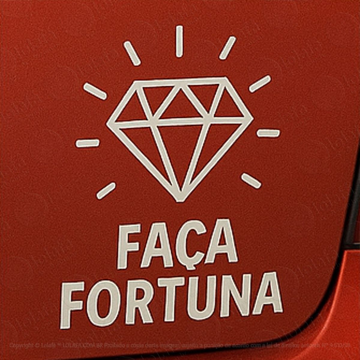 diamante faça fortuna investidor adesivos para carro mod:194
