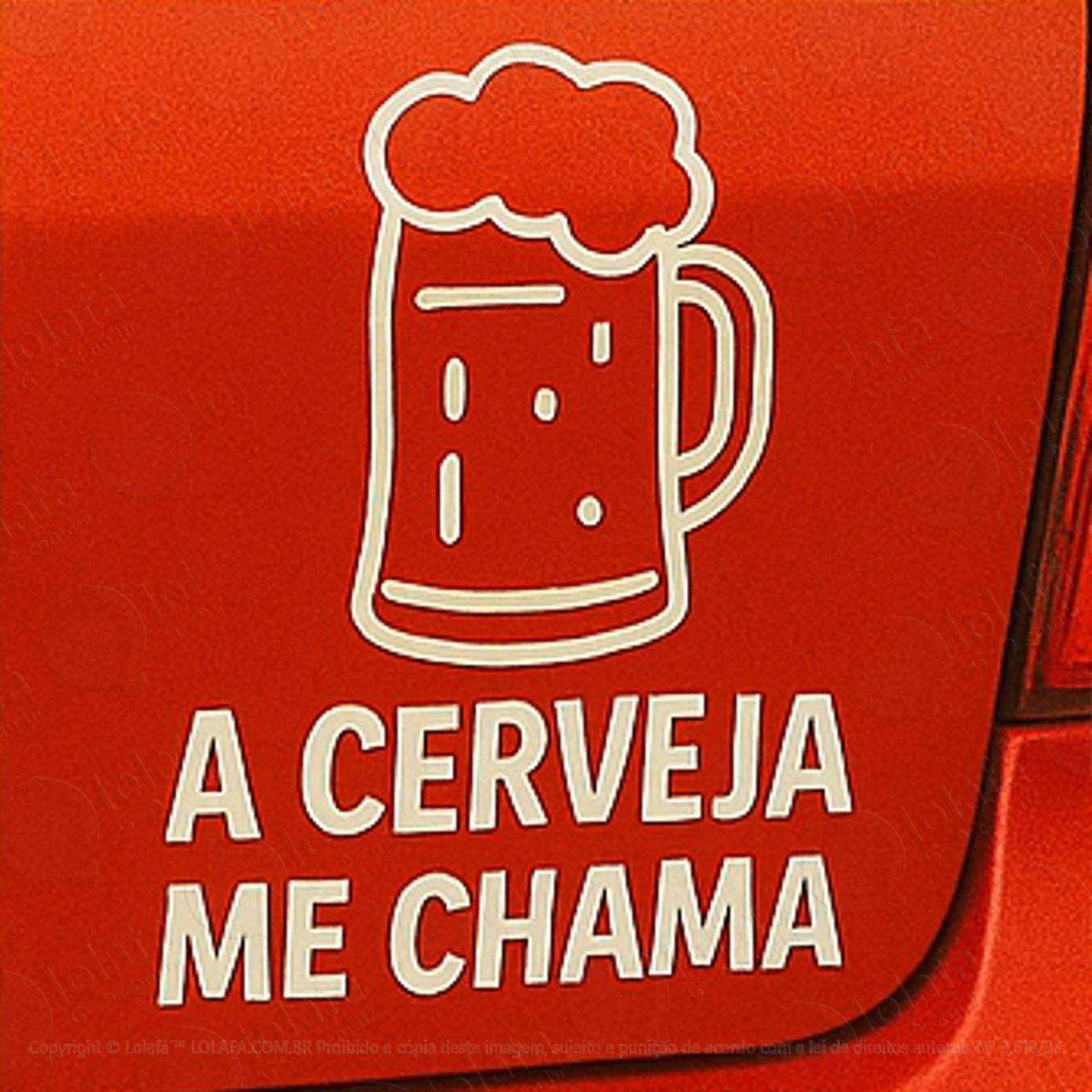 a cerveja me chama chopp adesivos para carro mod:203