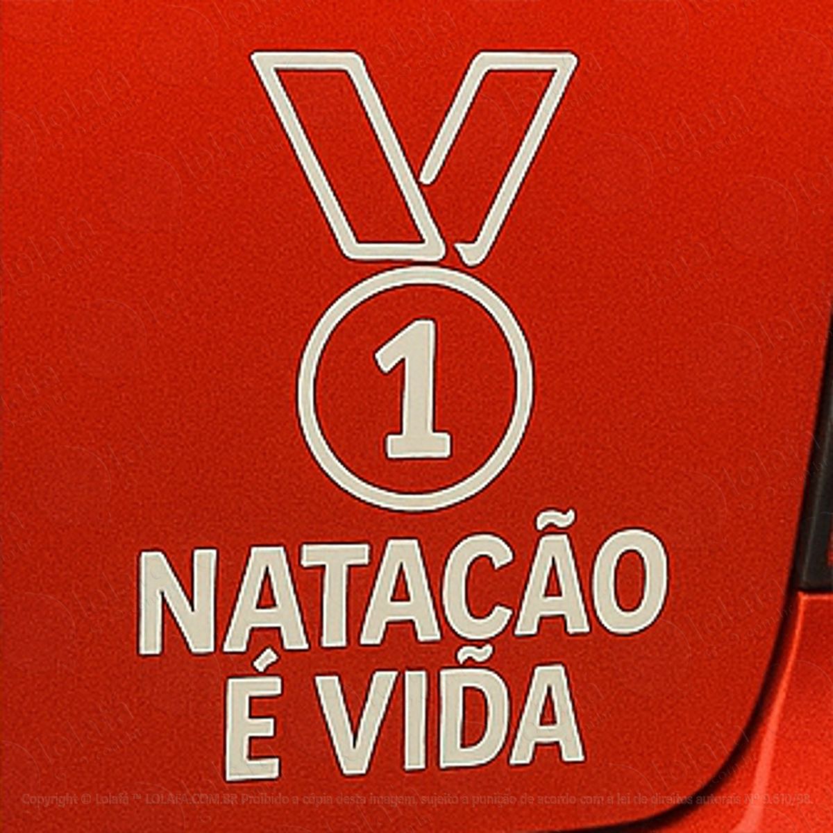 natação é vida medalha adesivos para carro mod:210