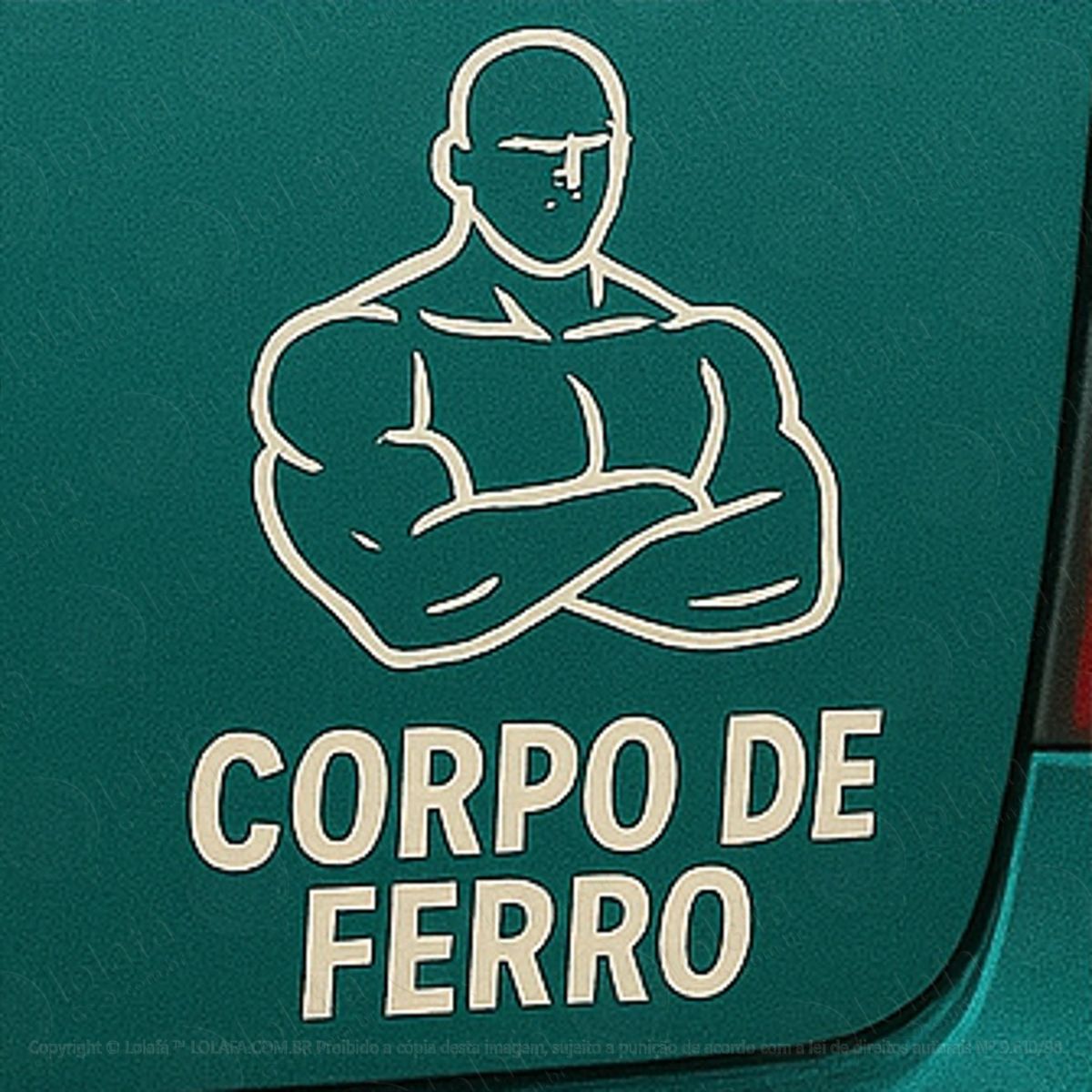 corpo de ferro treino academia adesivos para carro mod:214
