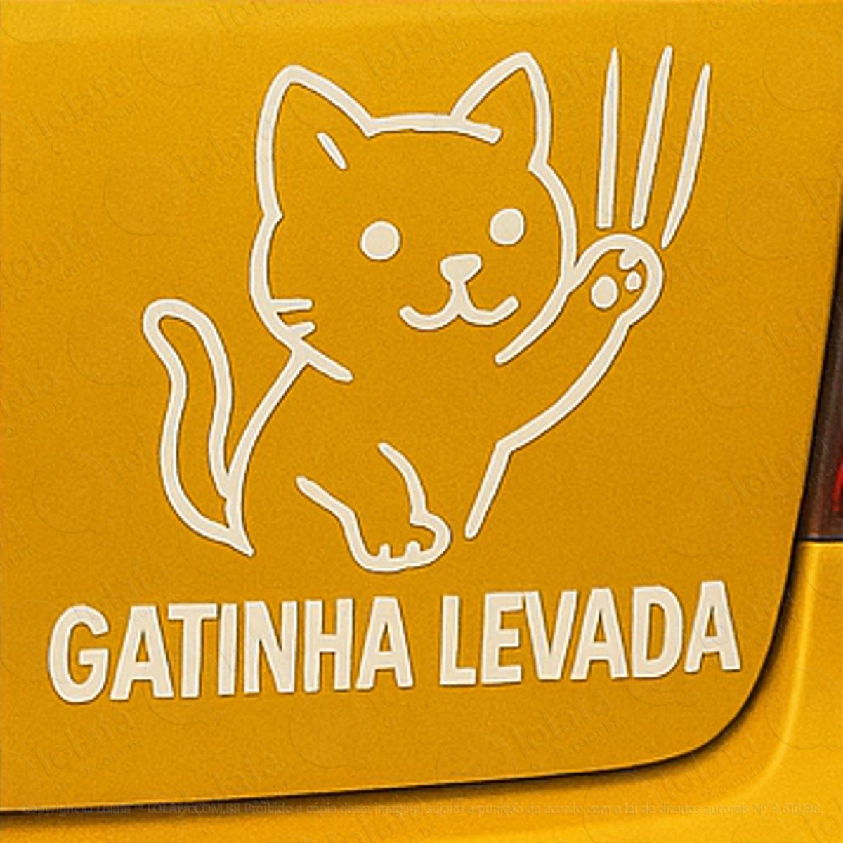 gatinha levada adesivos para carro mod:216