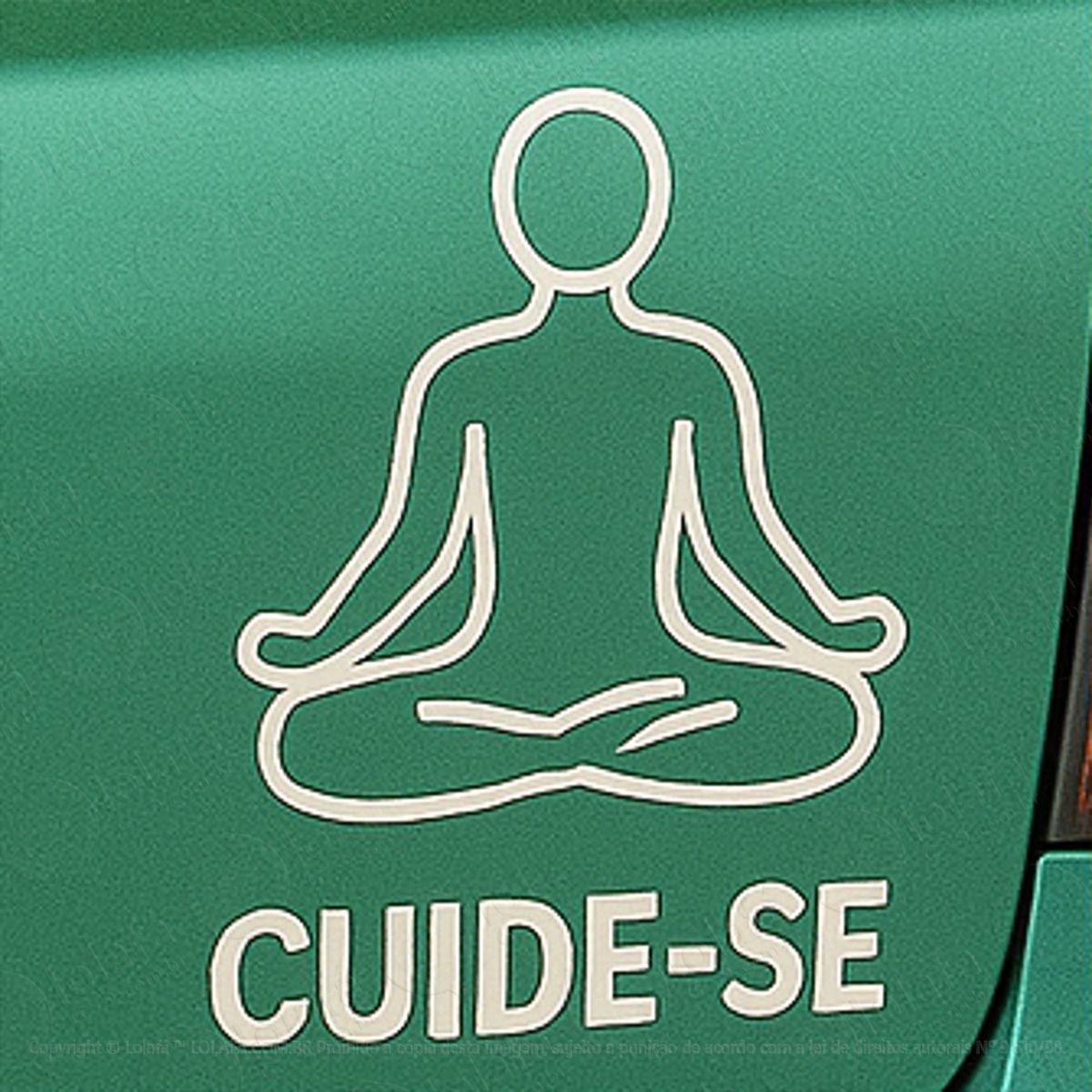 cuide-se meditação corpo e mente adesivos para carro mod:233