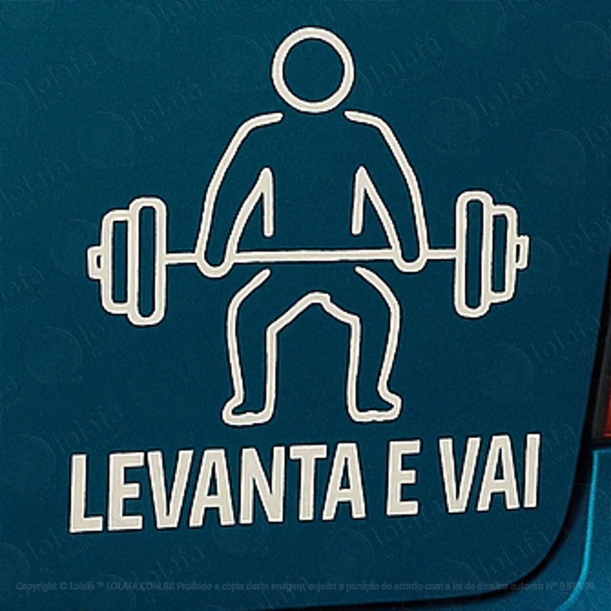 levanta e vai treino musculação academia adesivos para carro mod:235