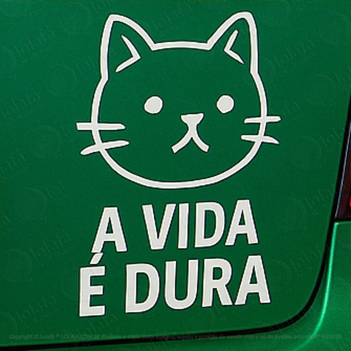 a vida é dura gato pet adesivos para carro mod:236