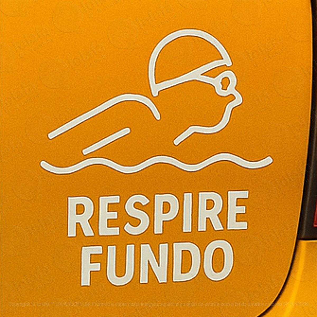 respire fundo natação adesivos para carro mod:237