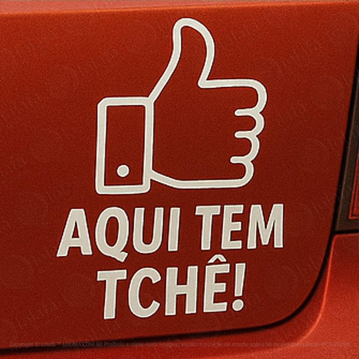 mãozinha gaúcho aqui tem tchê adesivos para carro mod:242