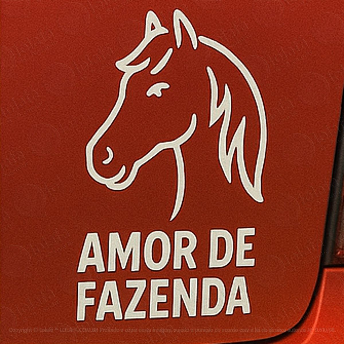 cavalo amor de fazenda adesivos para carro mod:247