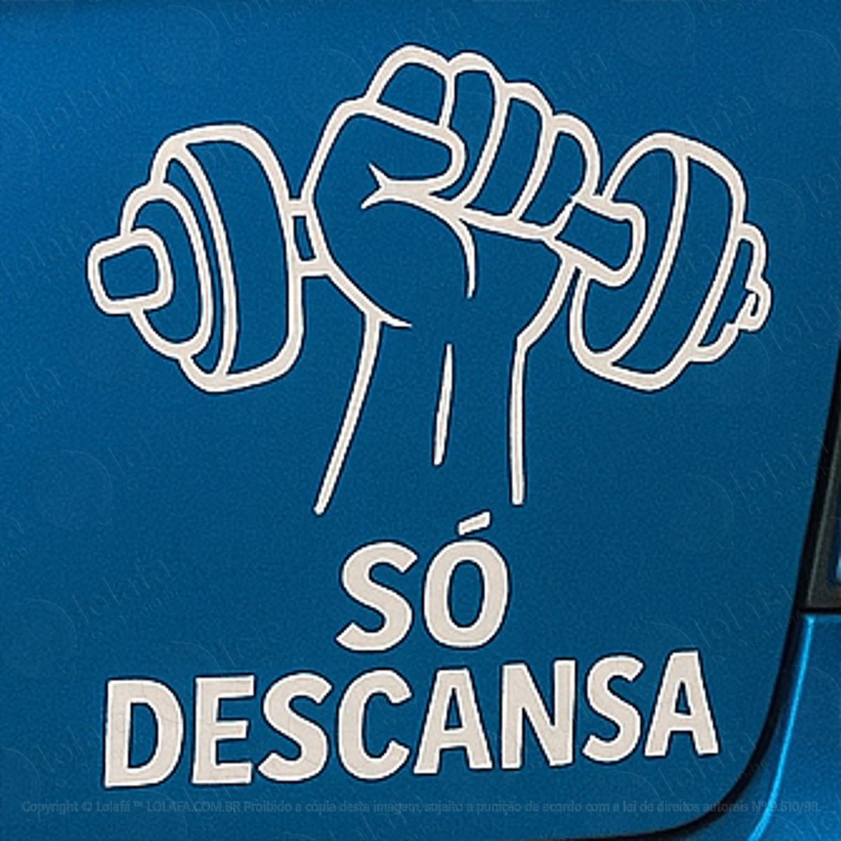 só descansa academia musculação fitness adesivos para carro mod:249