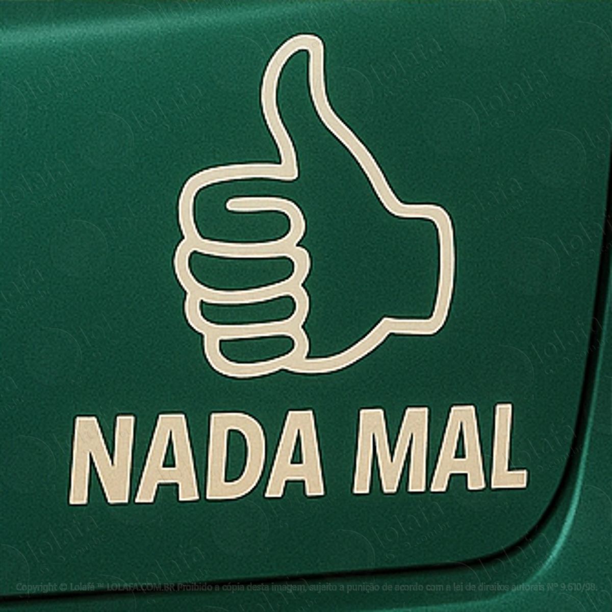 mãozinha legal nada mal adesivos para carro mod:251