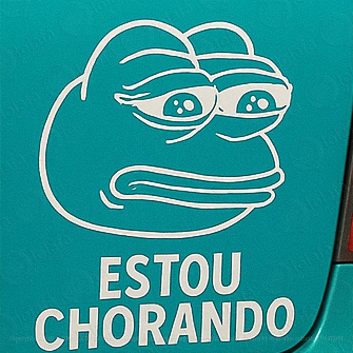 troll face meme frog estou chorando adesivos para carro mod:264