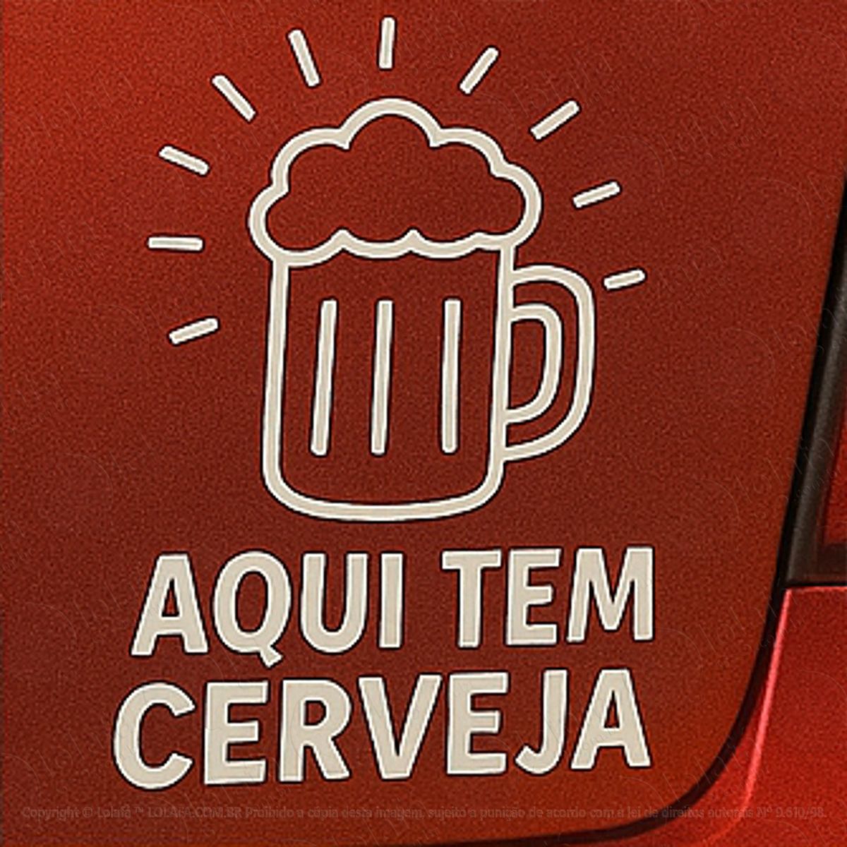 aqui tem cerveja adesivos para carro mod:270