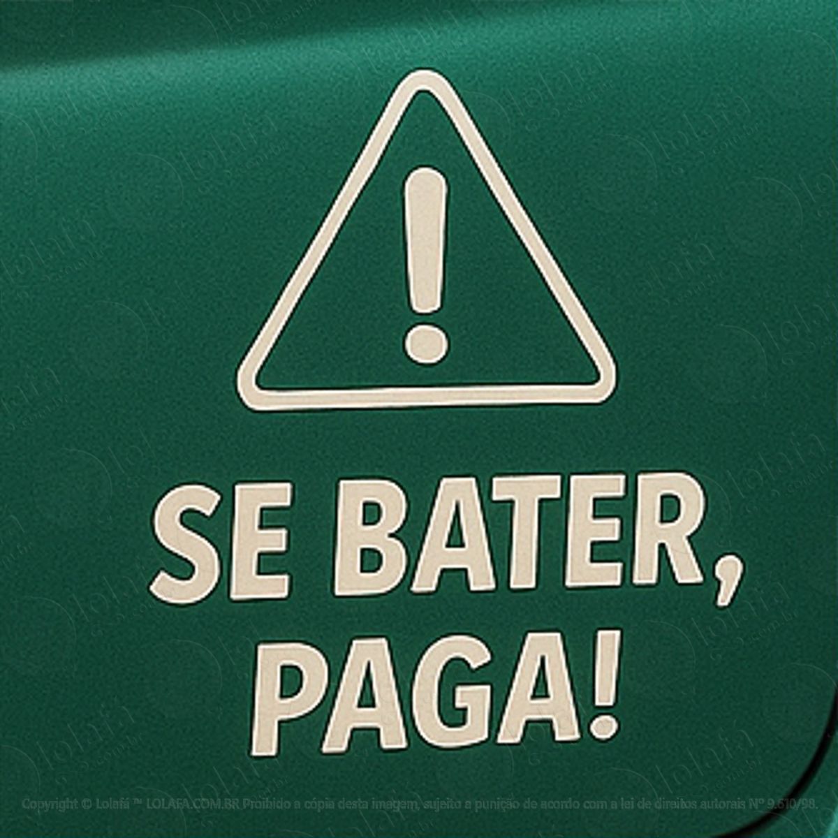 aviso se bater paga adesivos para carro mod:273