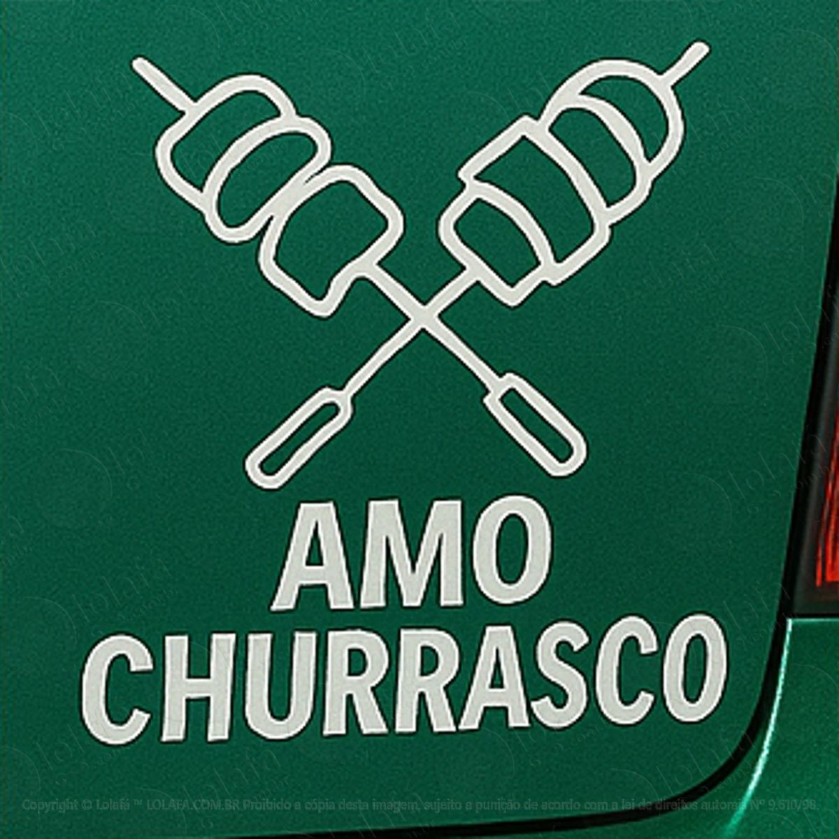 amo churrasco adesivos para carro mod:275