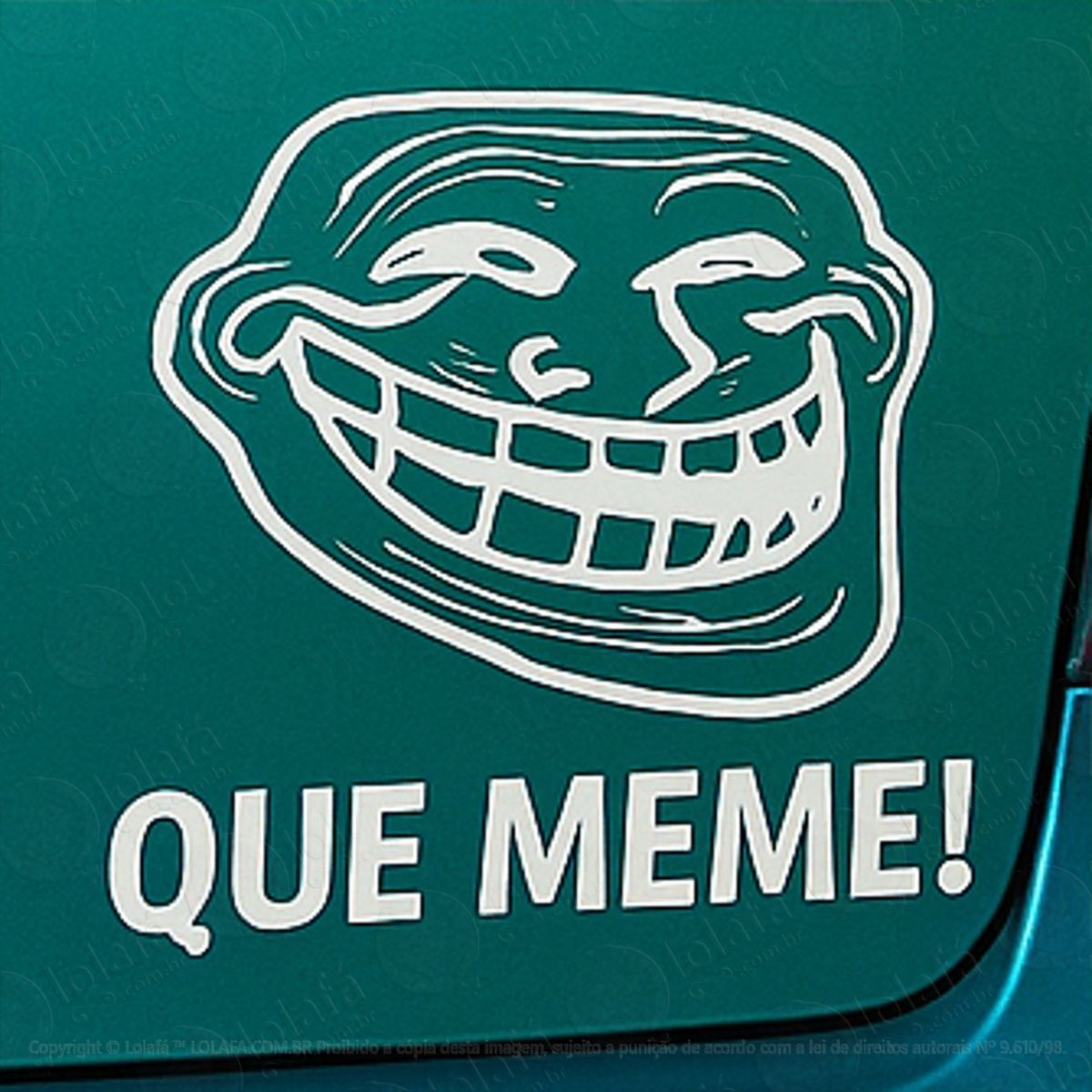 troll face meme que meme adesivos para carro mod:280