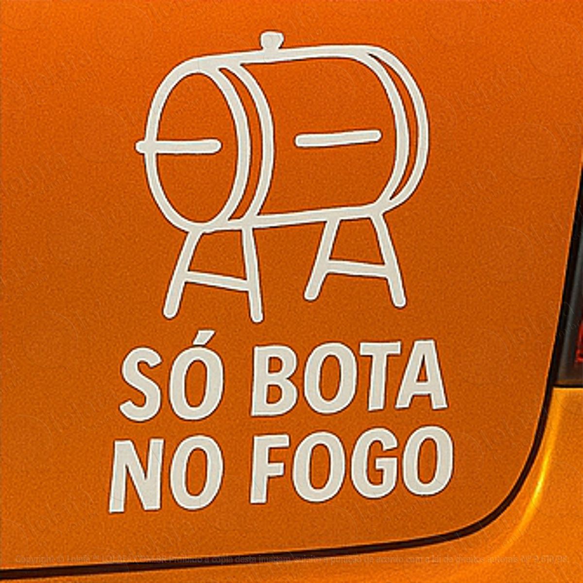 só bota no fogo churrasco adesivos para carro mod:281