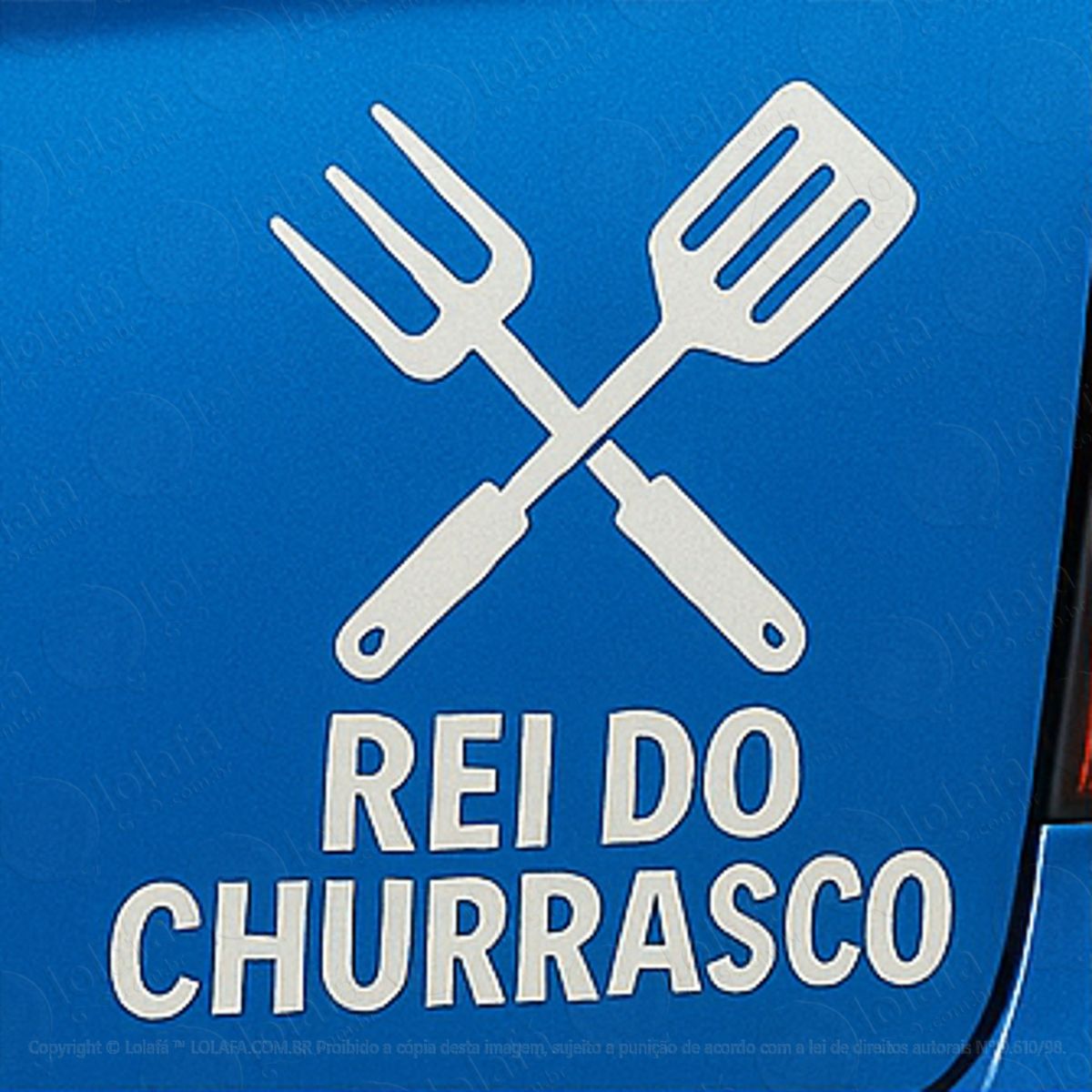rei do churrasco adesivos para carro mod:284