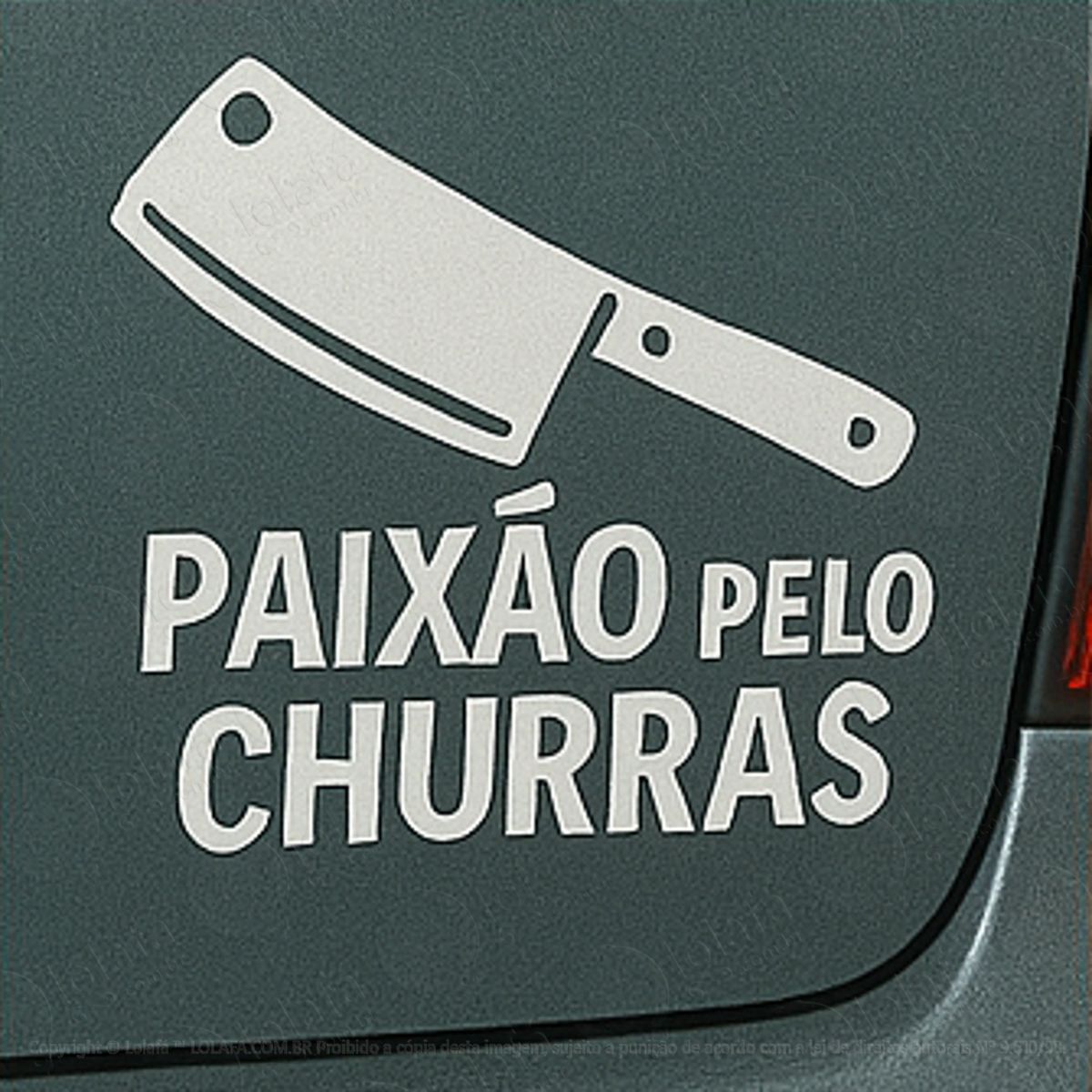 paixão pelo churras adesivos para carro mod:291