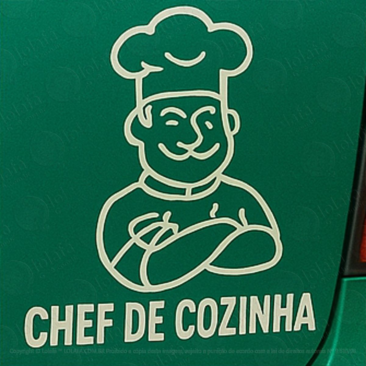chefe de cozinha adesivos para carro mod:293