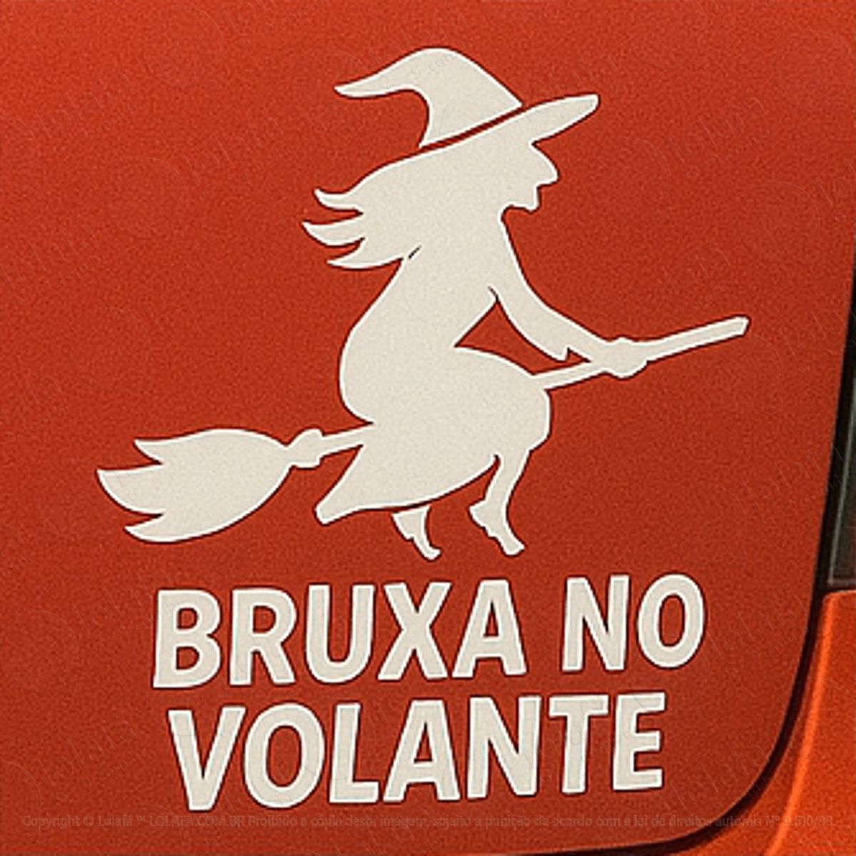 bruxa no volante adesivos para carro mod:296