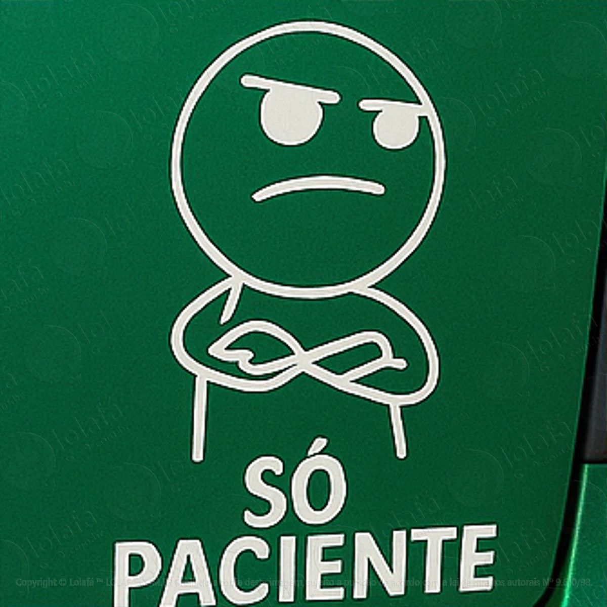 meme só paciente adesivos para carro mod:300