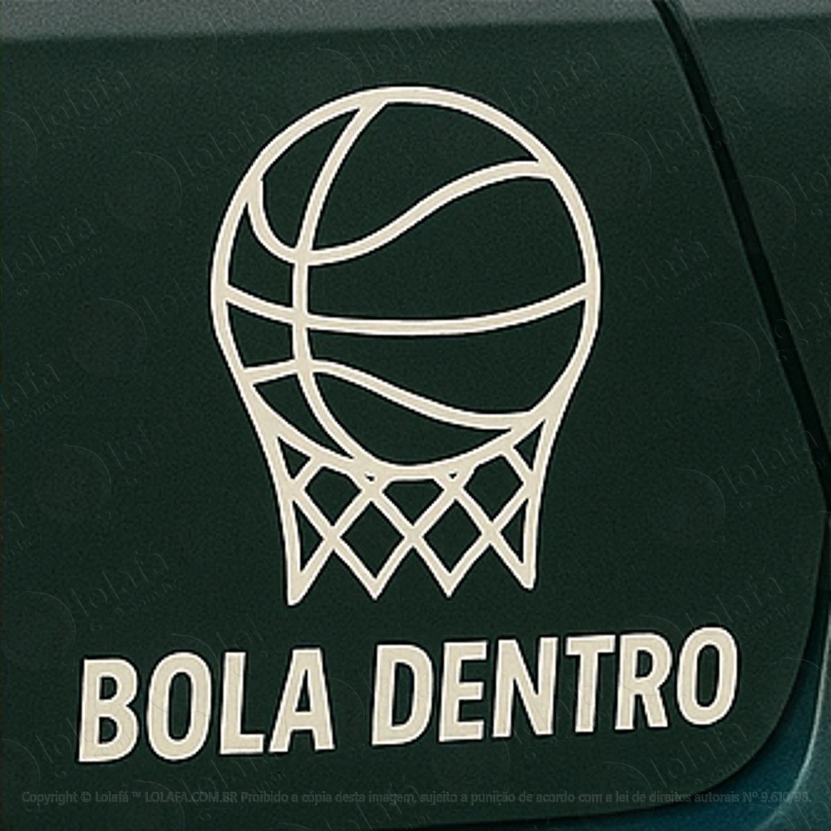 bola dentro basquete adesivos para carro mod:304