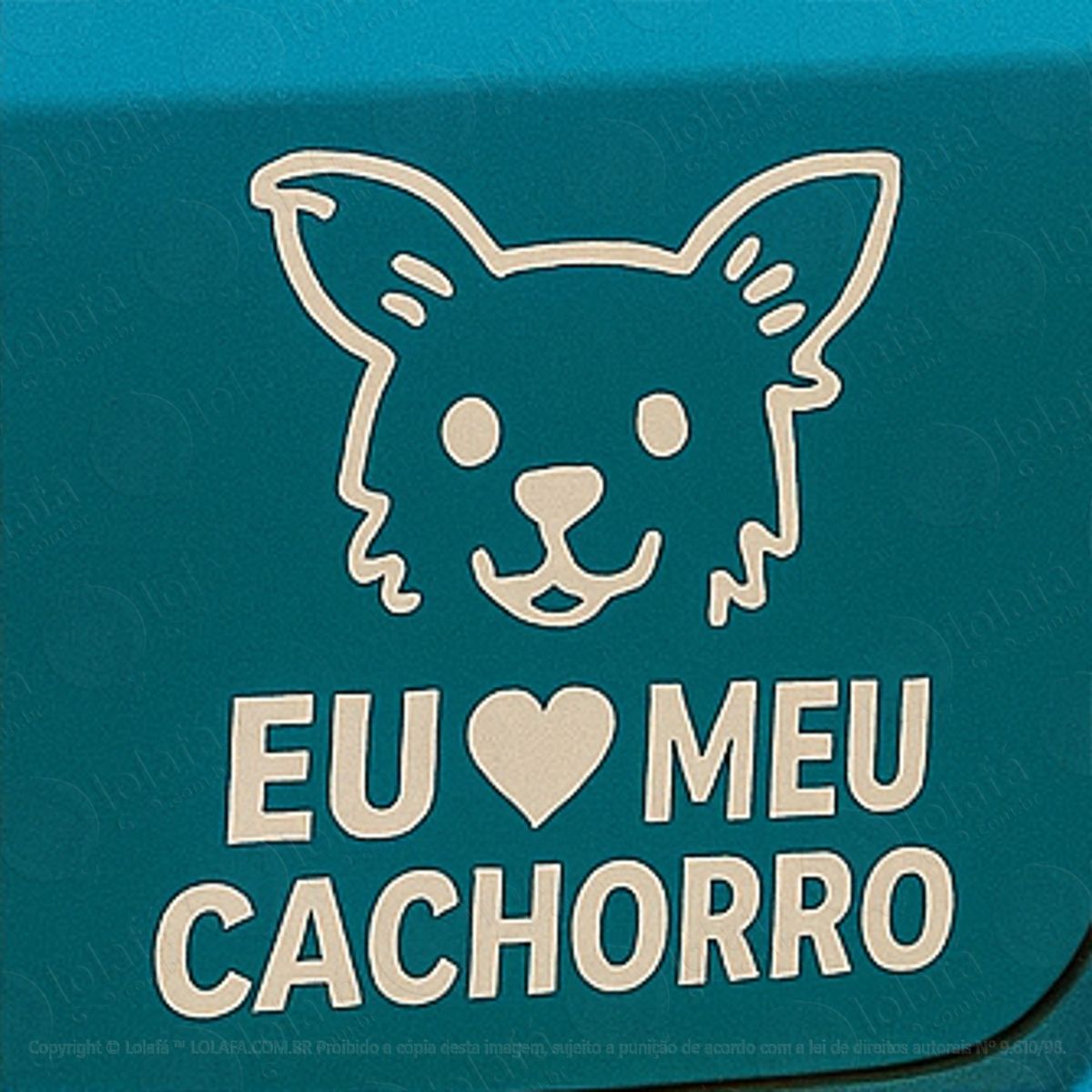 eu amo cachorro dog adesivos para carro mod:310