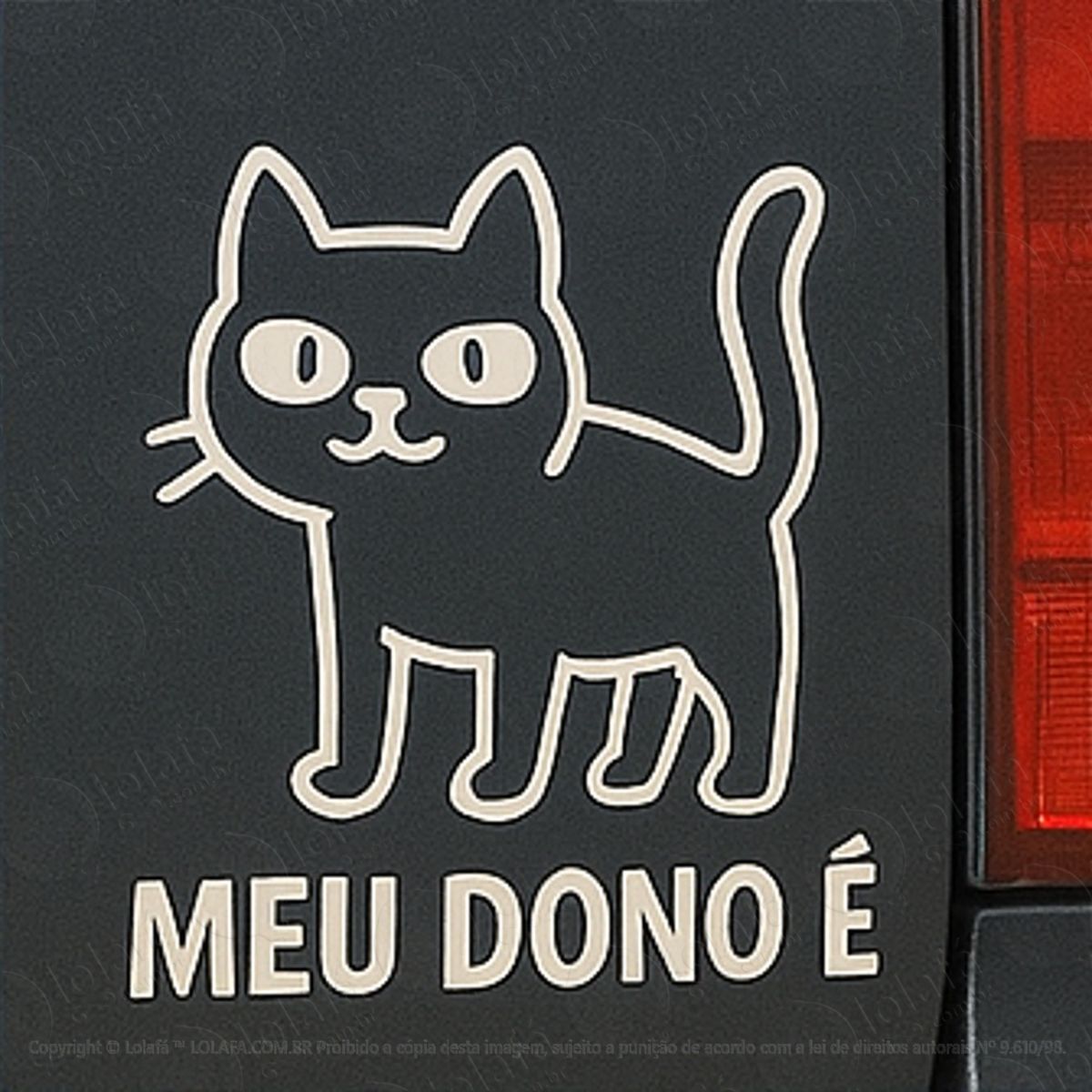 Meu Dono é Gato Adesivos Para Carro Mod:313
