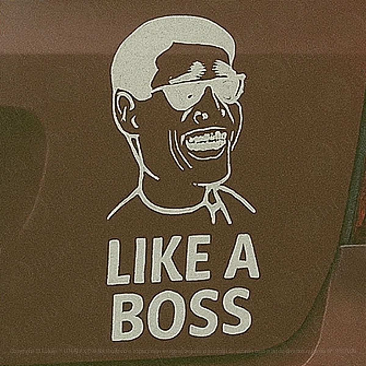 troll face meme like a boss adesivos para carro mod:314