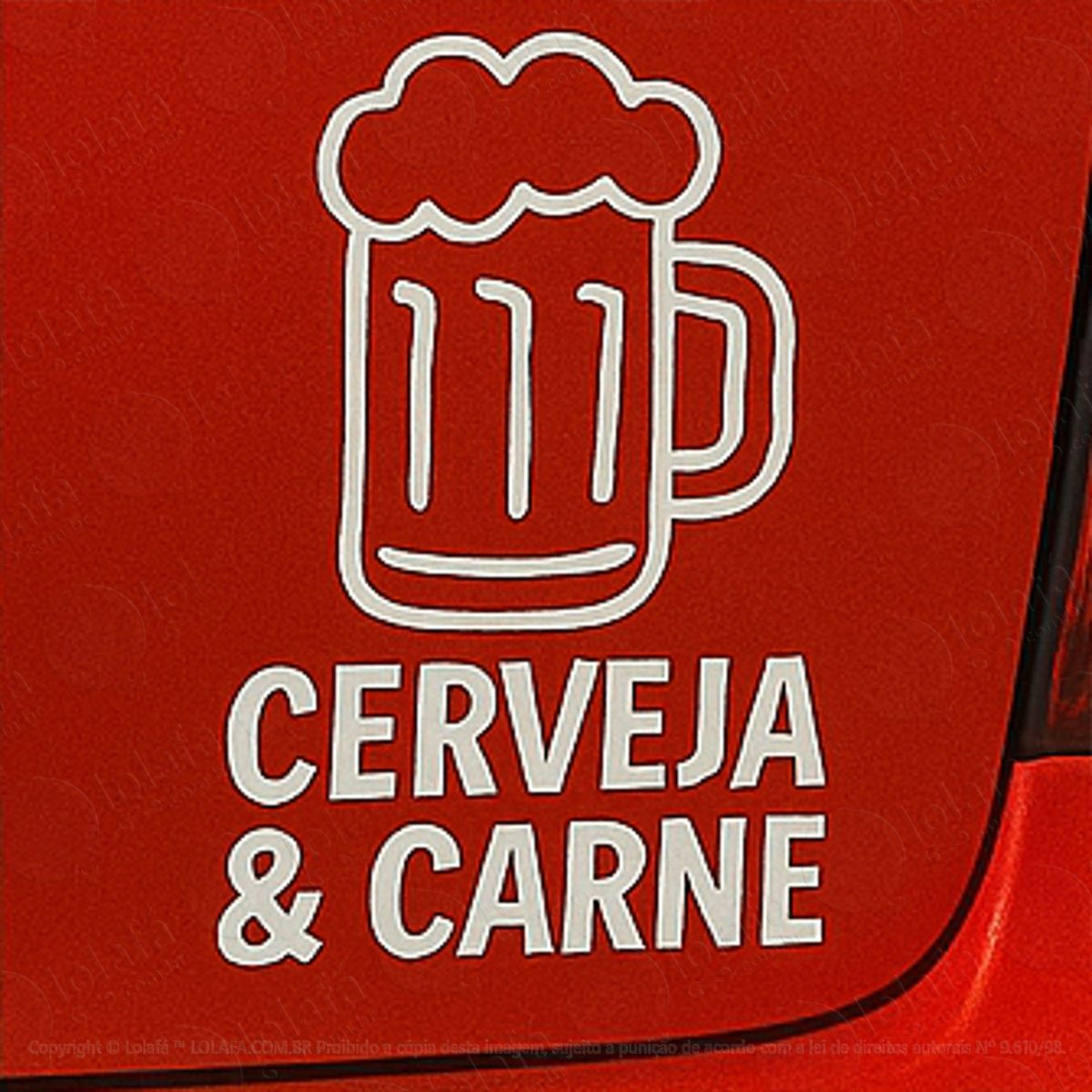 cerveja e carne chopp adesivos para carro mod:331