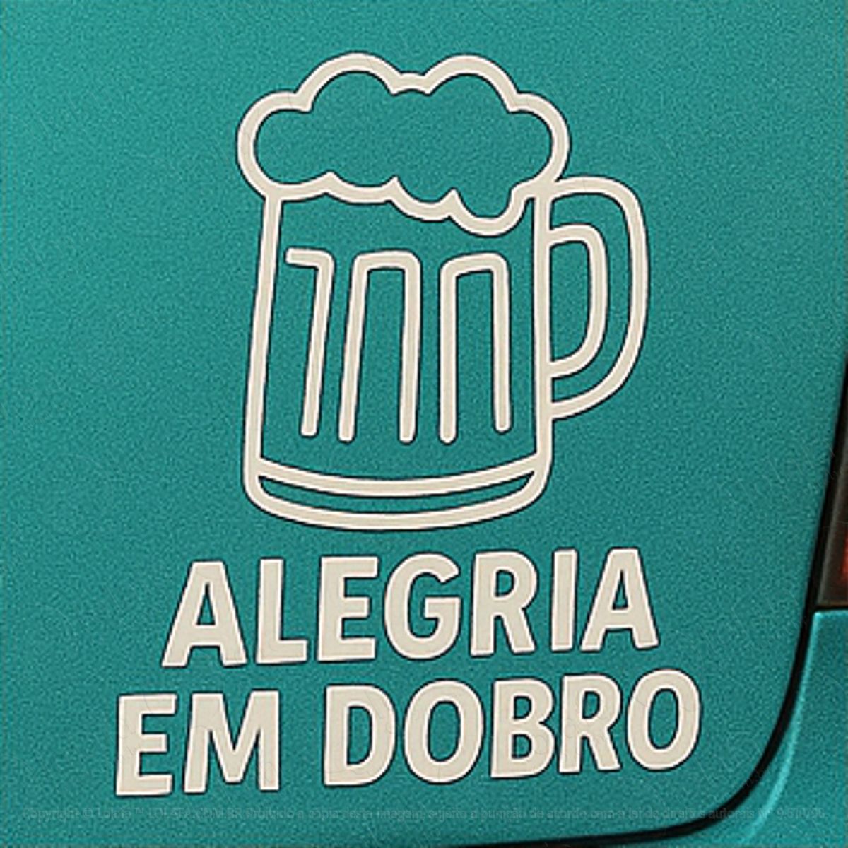 alegria em dobro cerveja adesivos para carro mod:336