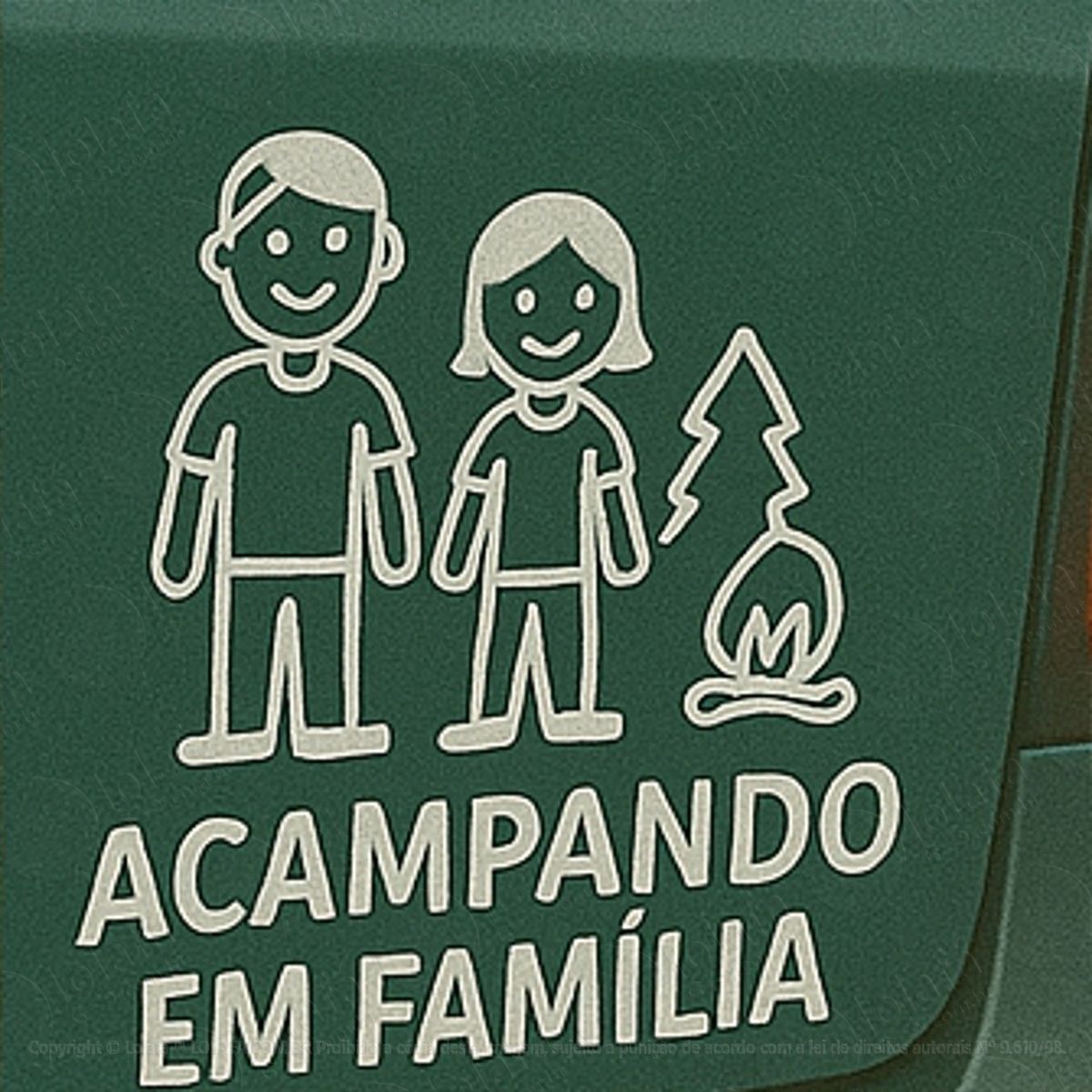 acampando em família aventura adesivos para carro mod:341