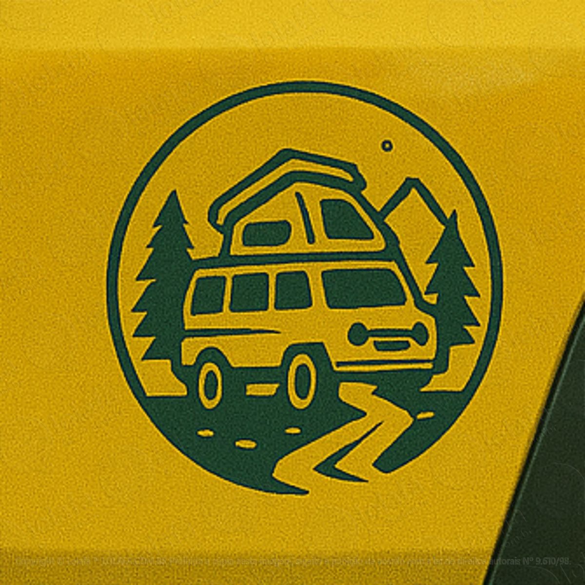 aventura na estrada viagem acampamento camping adesivos para carro mod:343