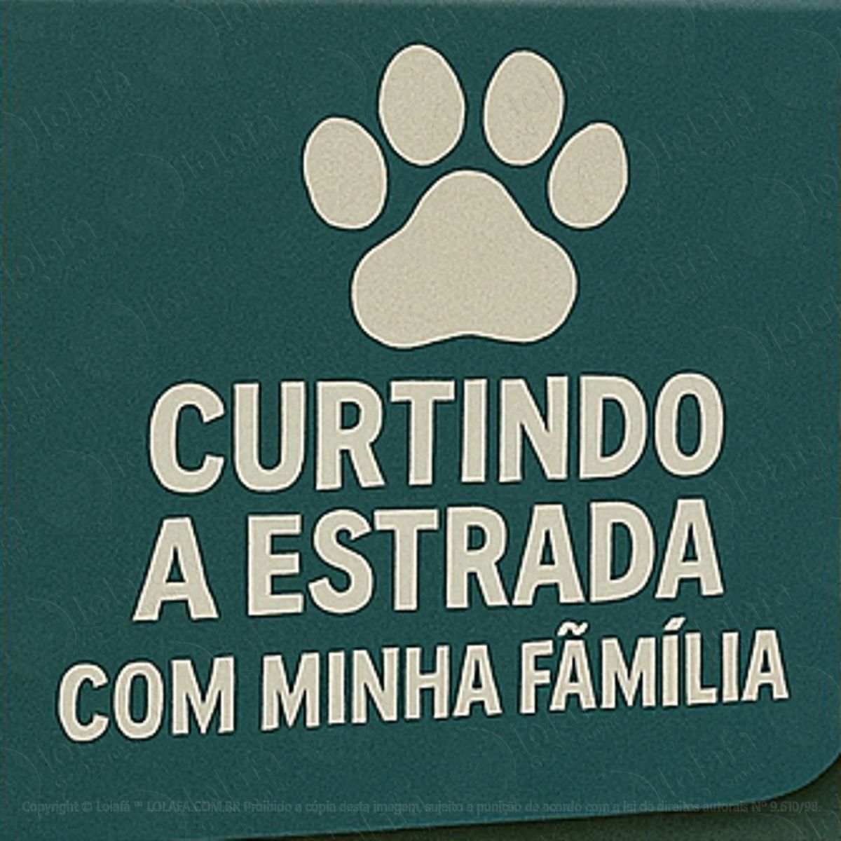 curtindo a estrada com minha família pet adesivos para carro mod:356