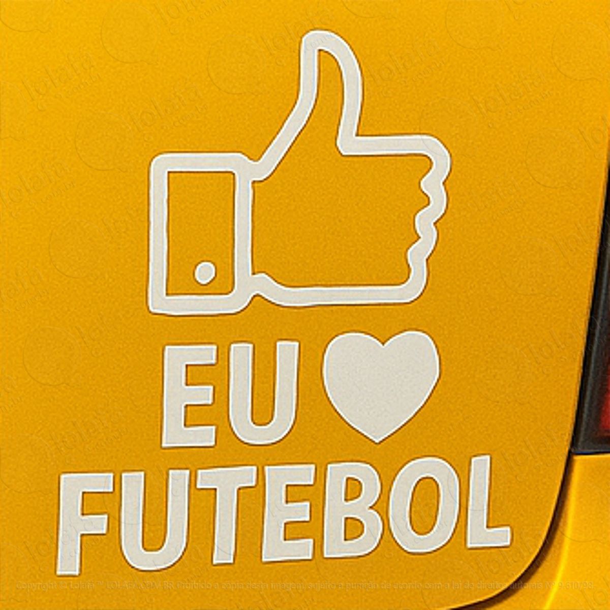 eu amo futebol adesivos para carro mod:365