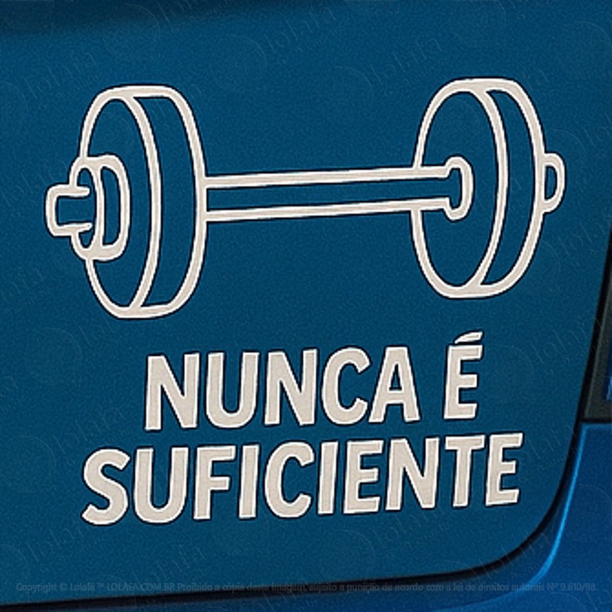 nunca é suficiente academia musculação fitness adesivos para carro mod:374