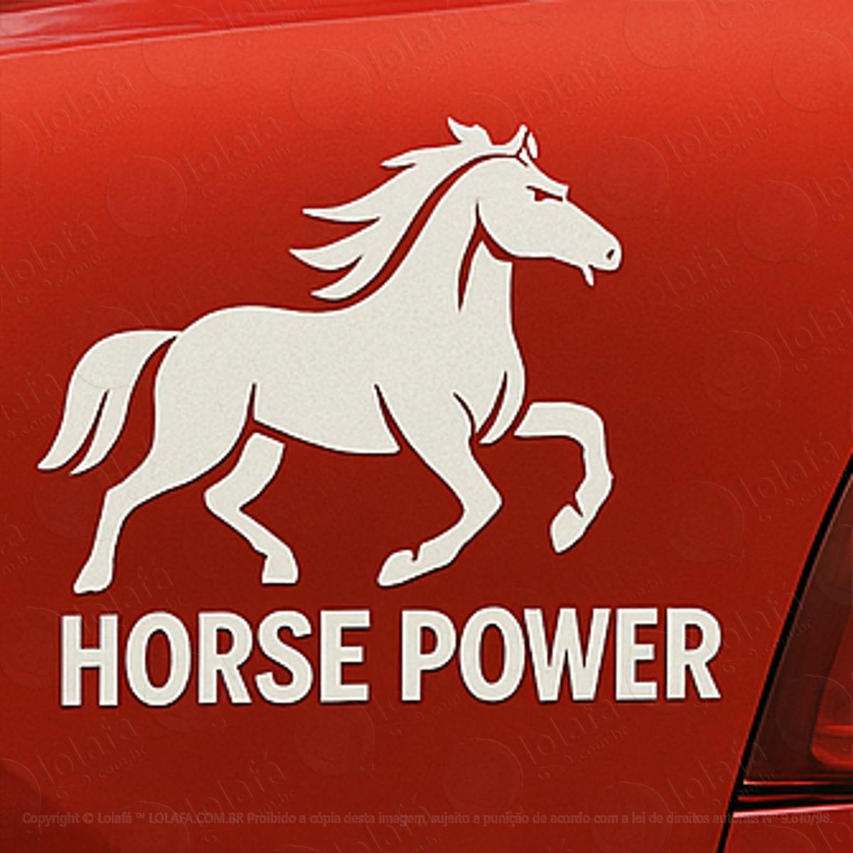 cavalo horse power adesivos para carro mod:379