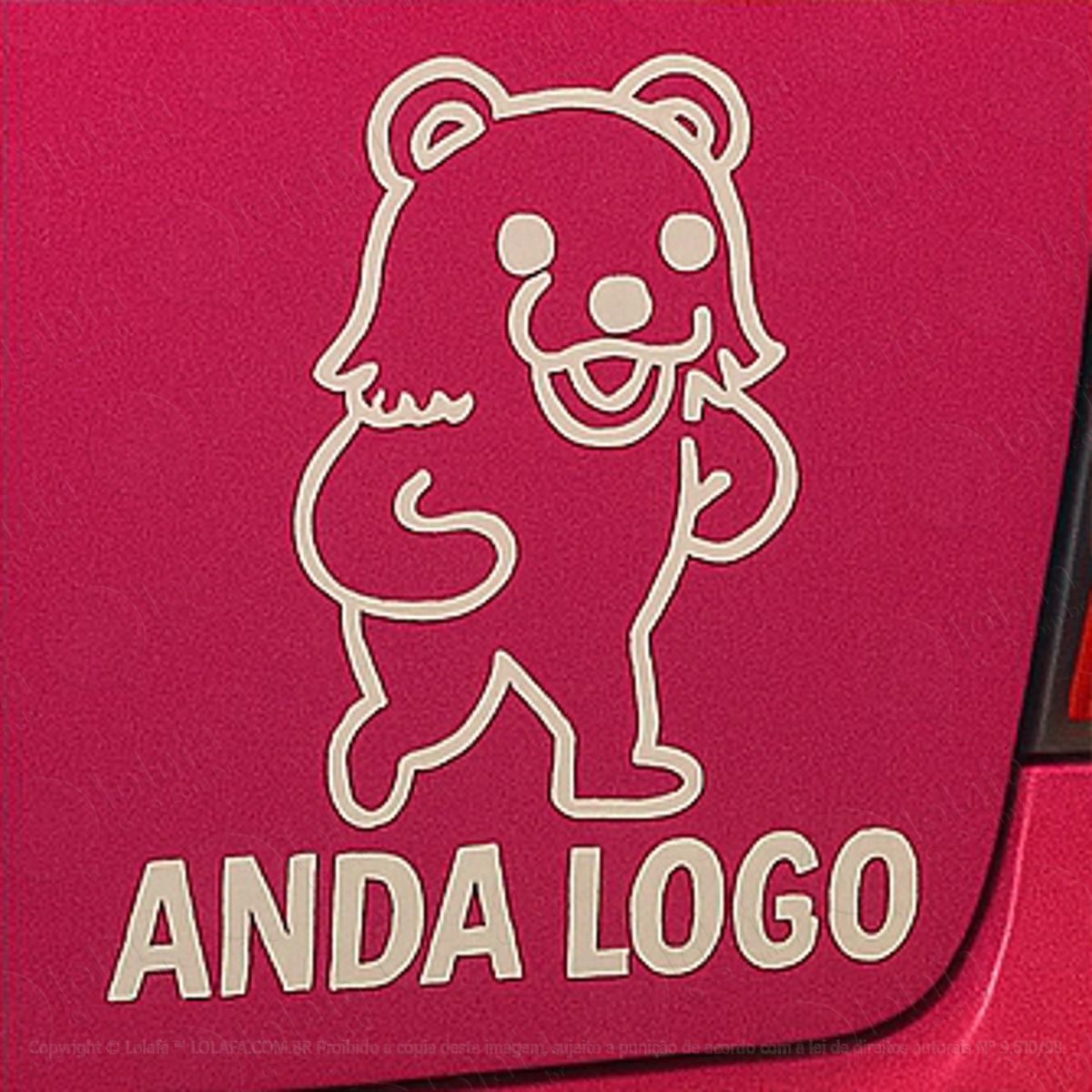 urso anda logo adesivos para carro mod:383