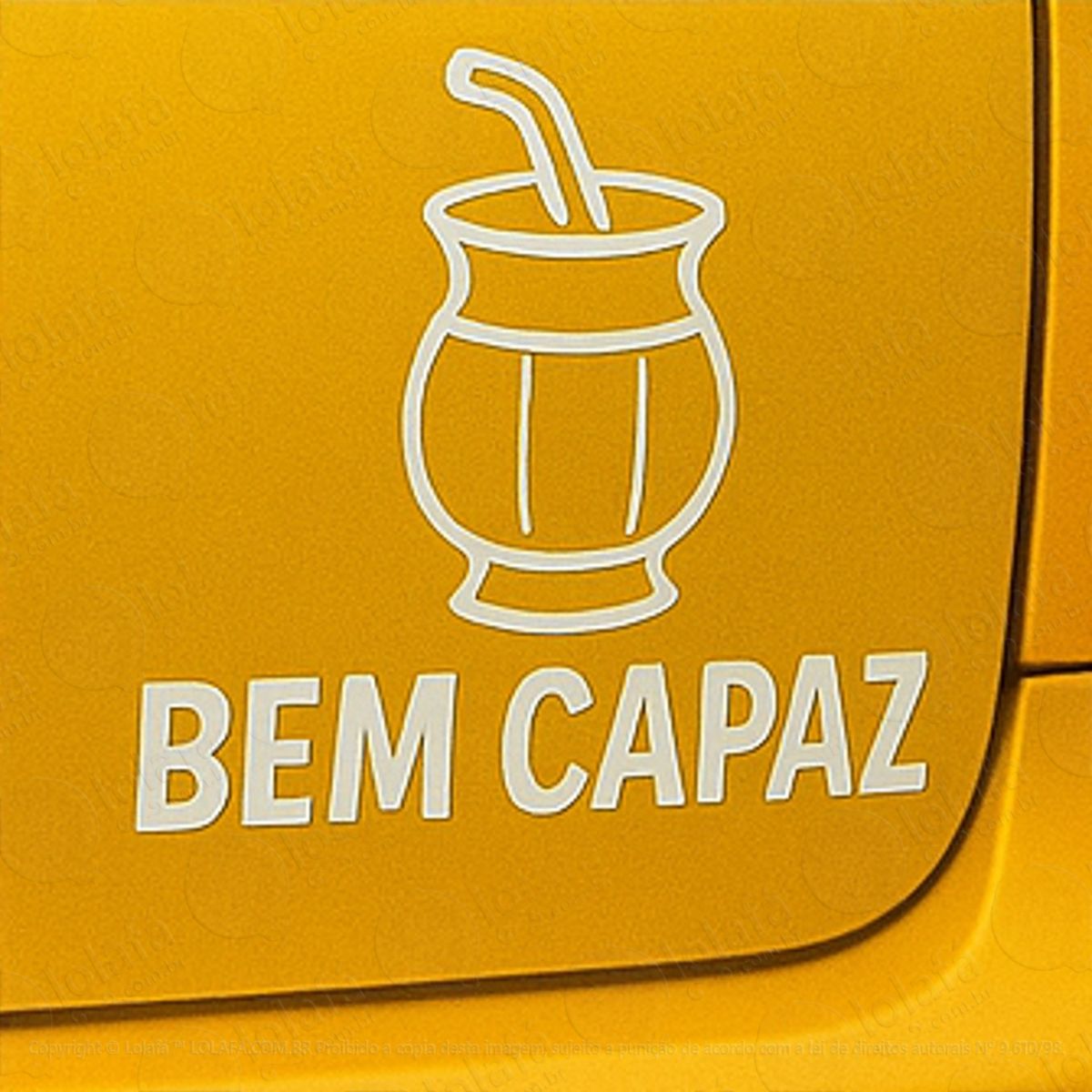 chimarrão bem capaz gaúcho adesivos para carro mod:385