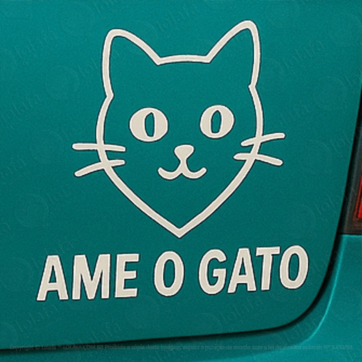 ame o gato adesivos para carro mod:396