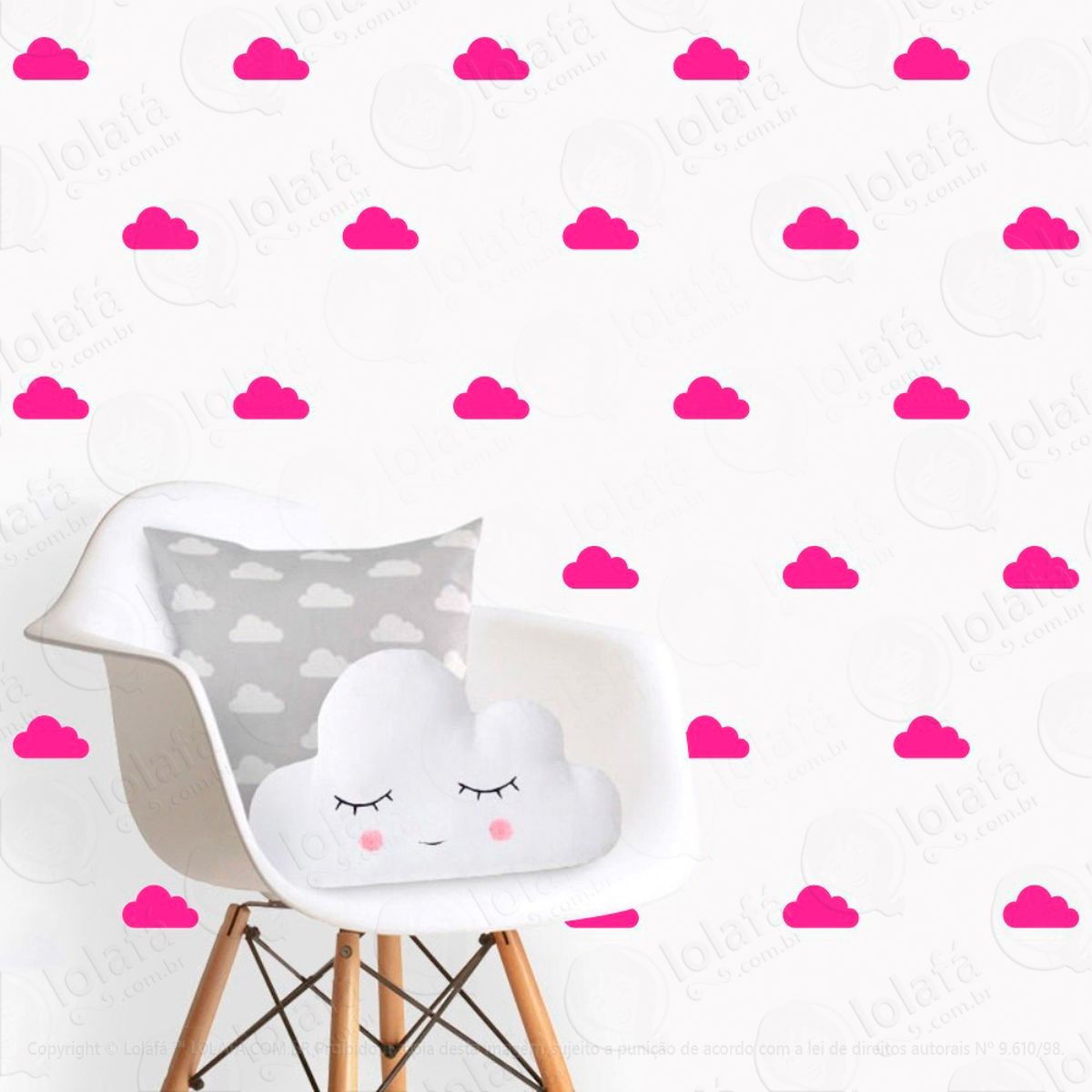 nuvens adesivos para quarto de bebê mod:83