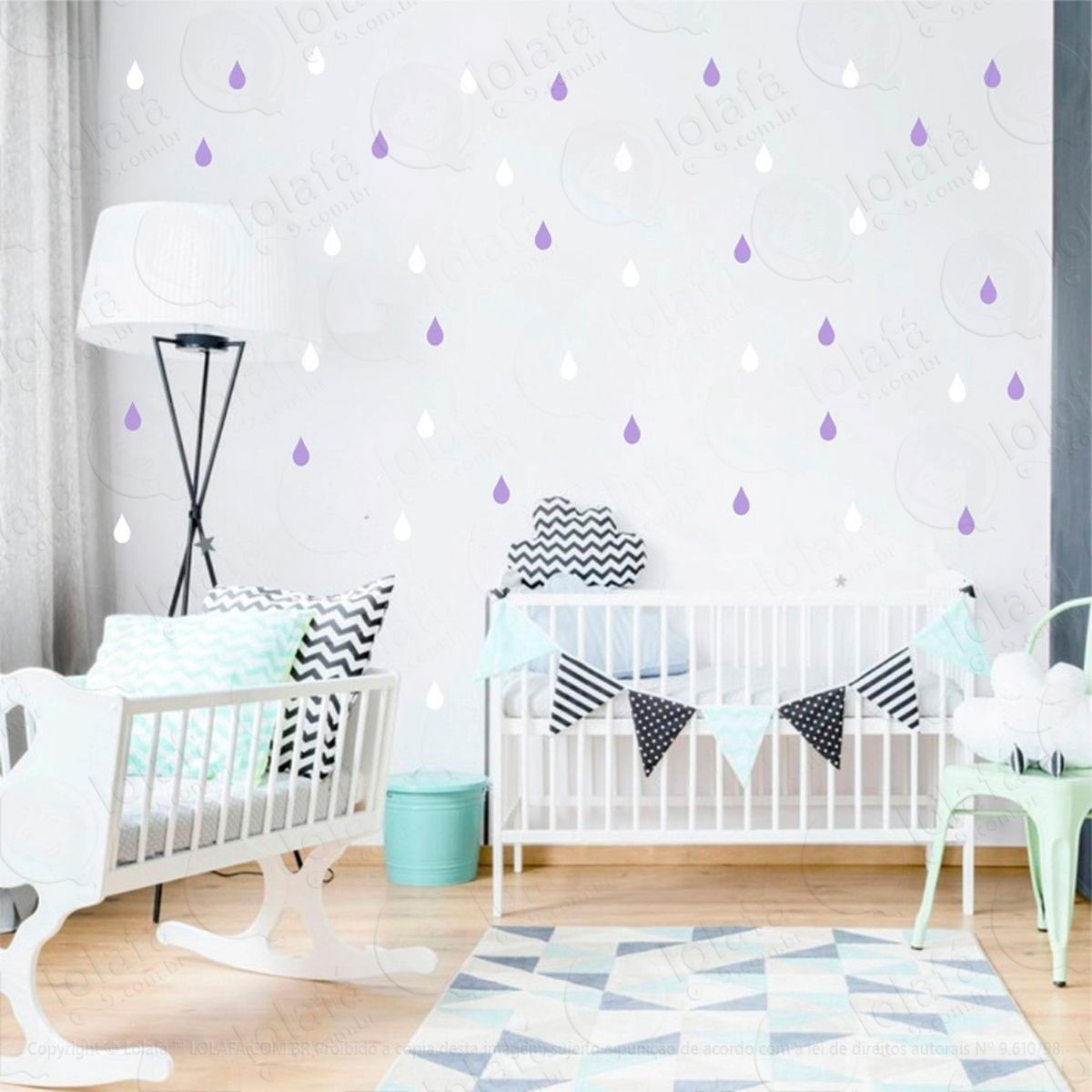adesivos gotas 192 peças adesivos para quarto de bebê infantil mod:134