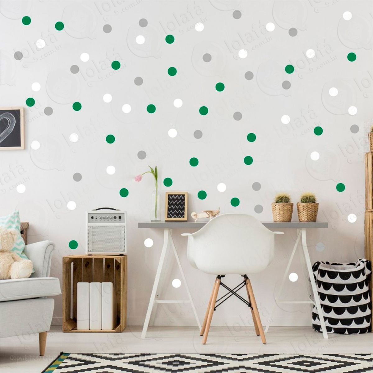 adesivos bolinhas 360 peças adesivos para quarto de bebê infantil mod:294