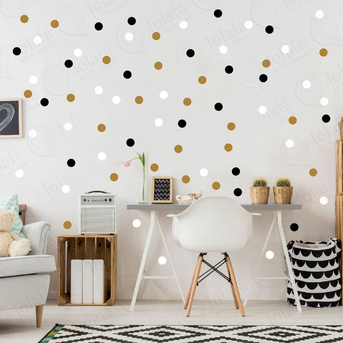 adesivos bolinhas 360 peças adesivos para quarto de bebê infantil mod:299