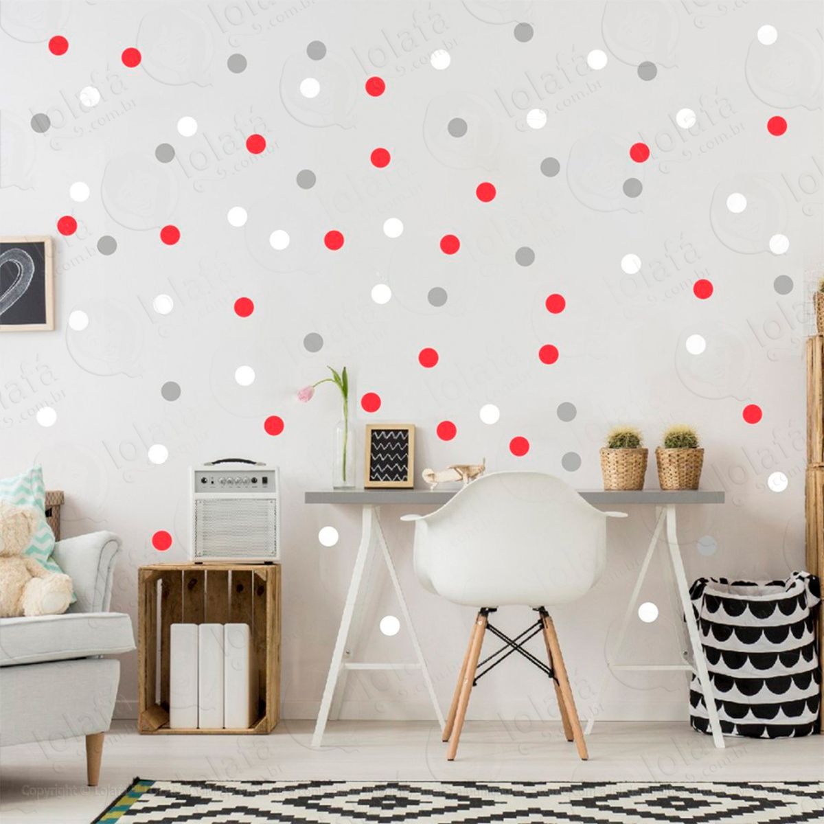adesivos bolinhas 360 peças adesivos para quarto de bebê infantil mod:304
