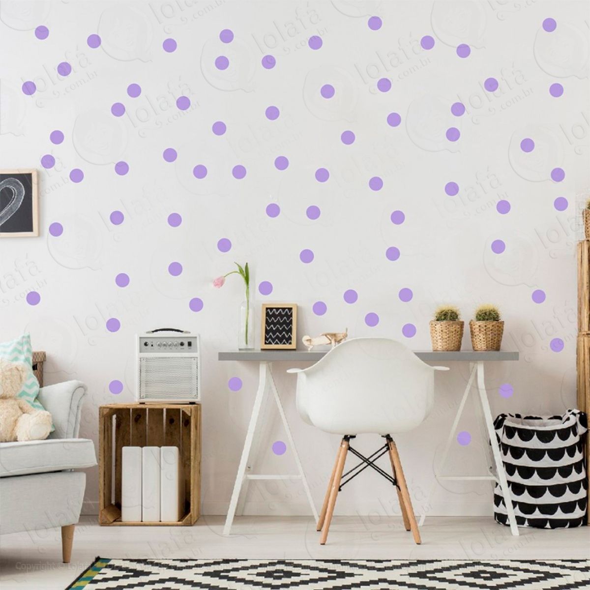 bolinhas adesivos para quarto de bebê mod:307