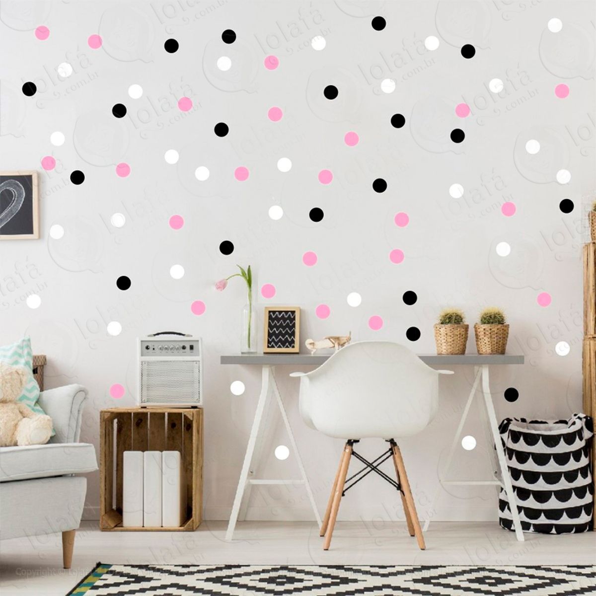 bolinhas adesivos para quarto de bebê mod:320