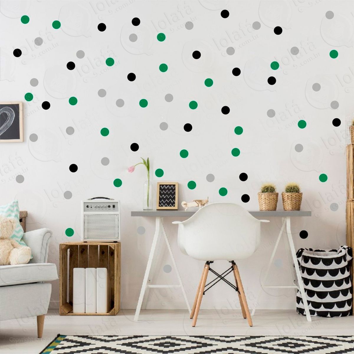 adesivos bolinhas 360 peças adesivos para quarto de bebê infantil mod:337