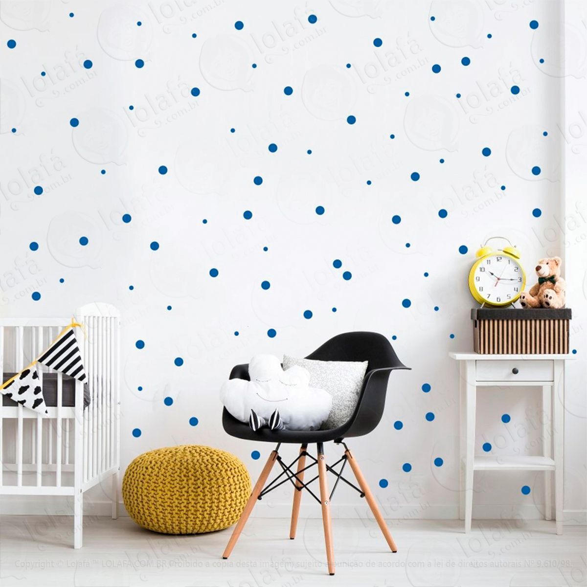 bolinhas adesivos para quarto de bebê mod:399