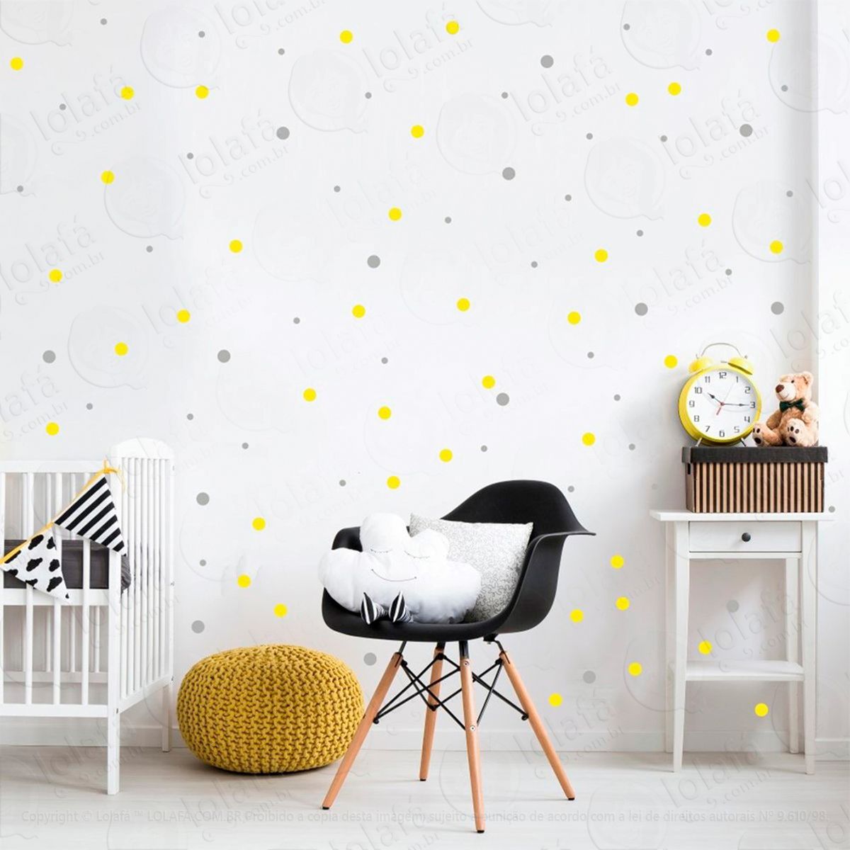 adesivos bolinhas 411 peças adesivos para quarto de bebê infantil mod:409